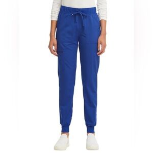 Scrubstar Women's Blue Premium Scrubwear Drawstring Cargo Jogger Pants Sz Small